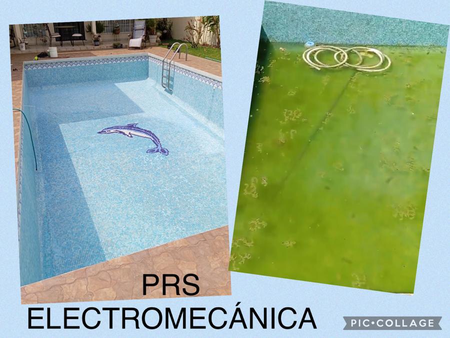 Antes y después de piscina